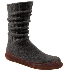 Acorn Slipper Socks Charcoal Gray WOmen 5.5-7